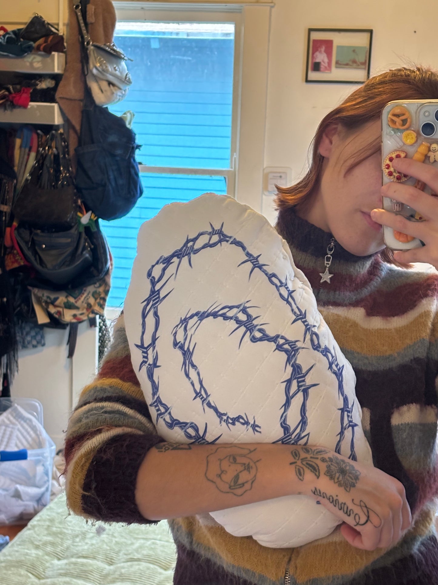 Janky Tattoo Pillow
